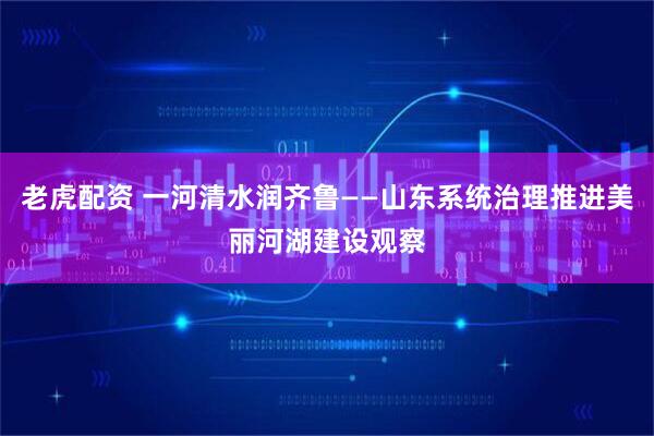 老虎配资 一河清水润齐鲁——山东系统治理推进美丽河湖建设观察